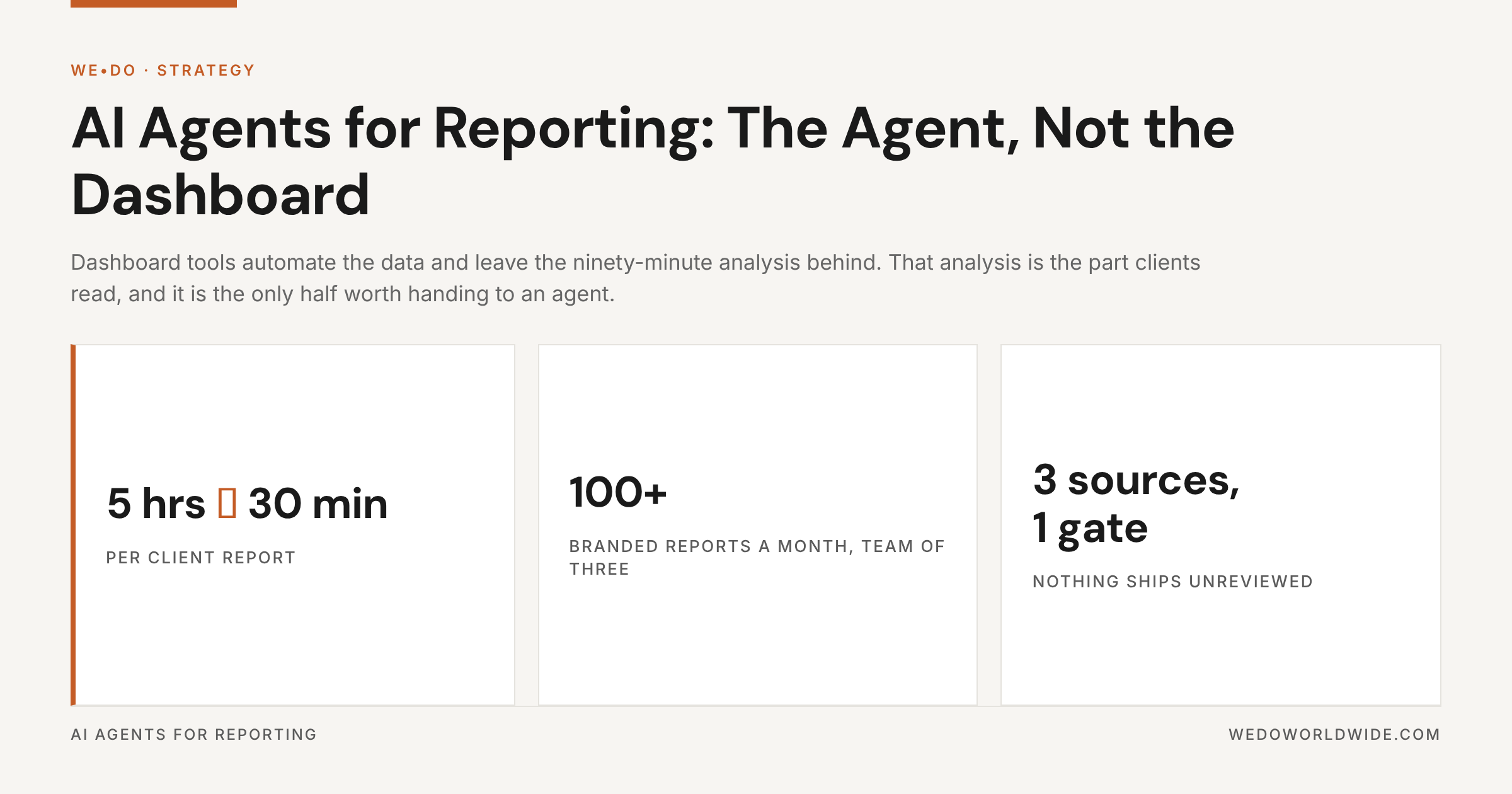 AI Agents for Reporting: The Agent, Not the Dashboard