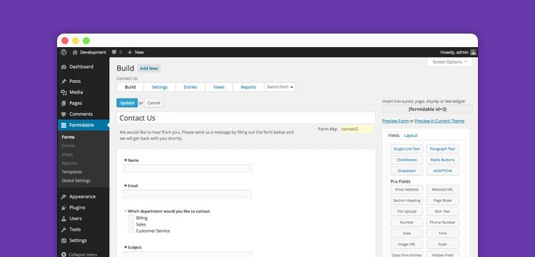 use WordPress forms as one of your performance tools and kpis