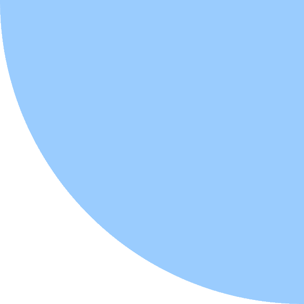 Quartercircle Light Blue Bottom Left